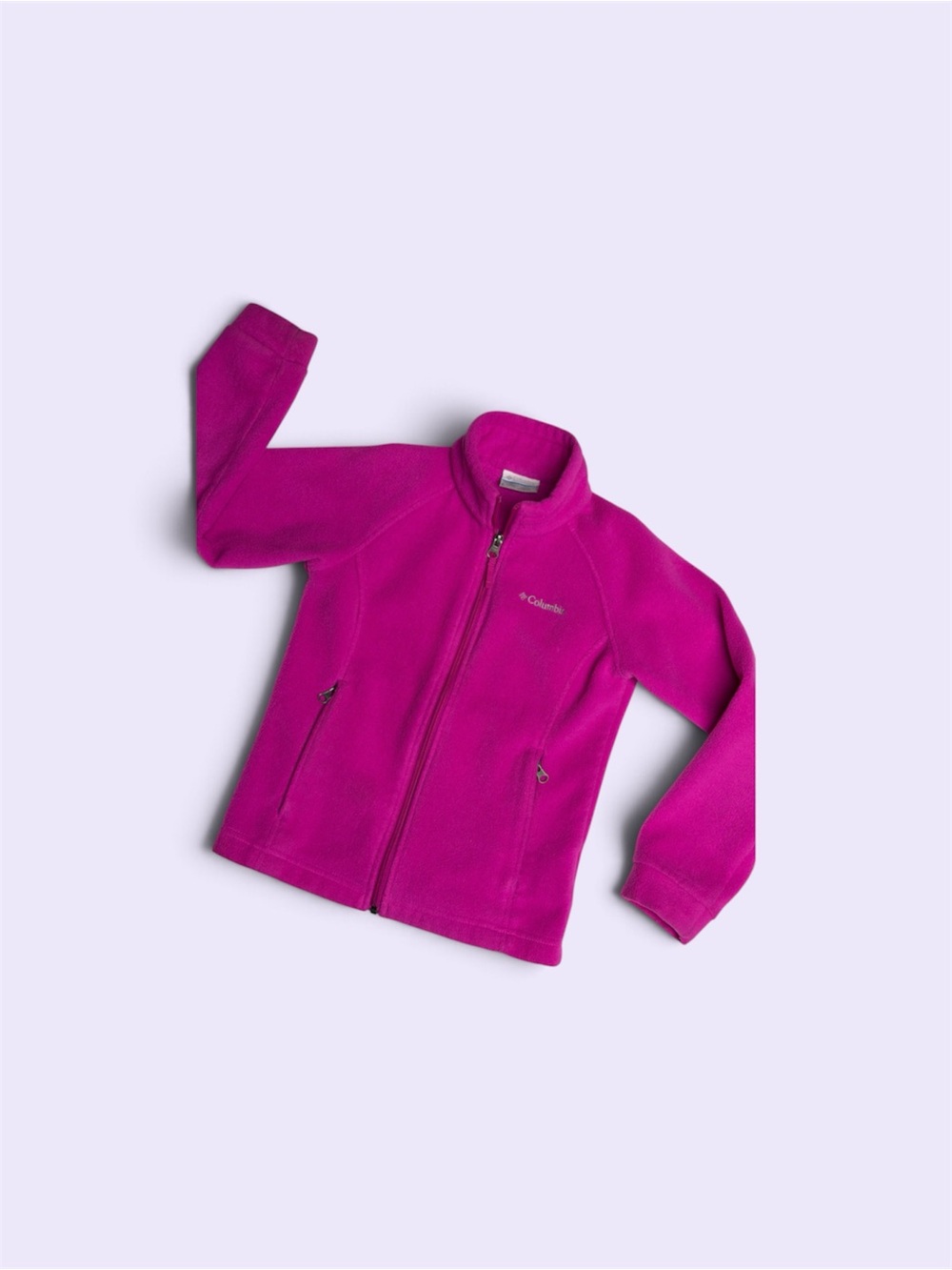 Columbia Girls' Magenta Full-Zip Fleece Jacket